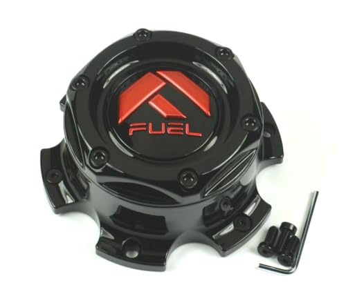 1PC Wheel Cap Hub Cap 1004-26 Center Cap Fuel Offroad 1004-27GBQ 6x5.5 6x139.7 Gloss Black/Red
