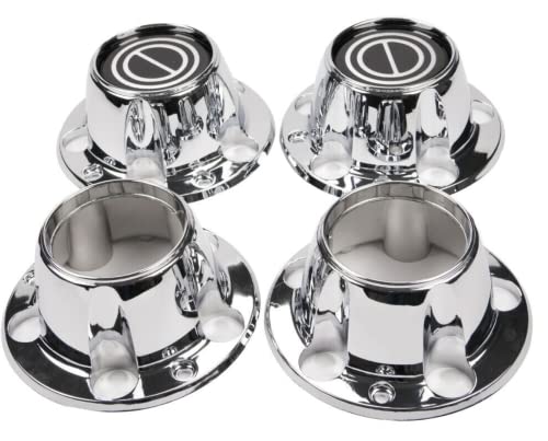 4 Pcs Chrome Wheel Center Hub Caps W/Screws 560-3026 Compatible with Ford F150 Bronco Van 1980-96 F005-0 (Black)