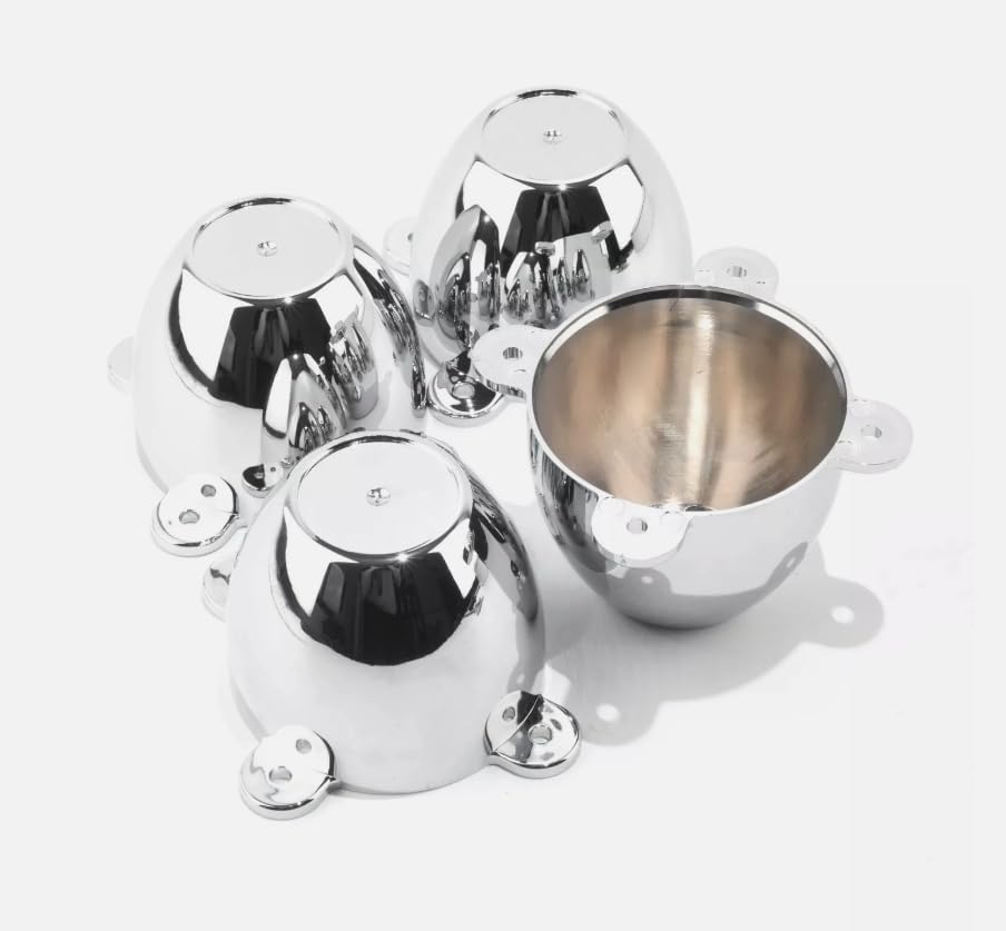 4Pcs Wheel Center Cap 98-1212 Chrome 4 Dog Ear 2-1/2" Spacing Hub Cap 4 Lug Hub Caps