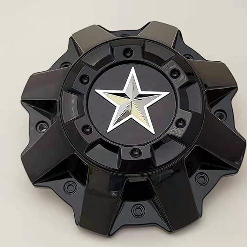 4pcs Glossy Black Wheel Center Cap Hub Cap ER038 ForDFD Wheels Texas Lone Star