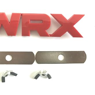 2PCS Front Grille + Rear Trunk Lid Emblem Nameplate for W-R-X 2015+ SB-02-R (Red