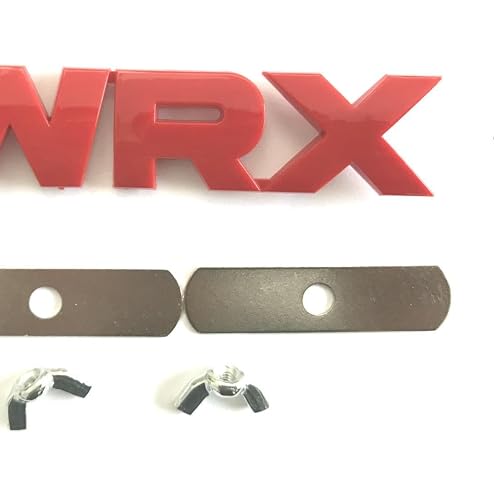 2PCS Front Grille + Rear Trunk Lid Emblem Nameplate for W-R-X 2015+ SB-02-R (Red