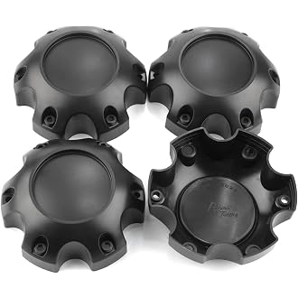 4X Wheel Hub Cap KMC XD Satin Black 6 Lug Bolt On XD820/XD835 Wheel Center Cap 1