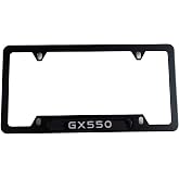 1pc Car 350Z License Plate Frame Cover Holder Porotector Black Stainless Steel