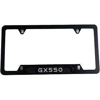 1pc Car 350Z License Plate Frame Cover Holder Porotector Black Stainless Steel