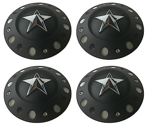 Wheel Center Cap KMC XD Series Rockstar Wheel Hub Cap 775L239B Dually Matte Blac