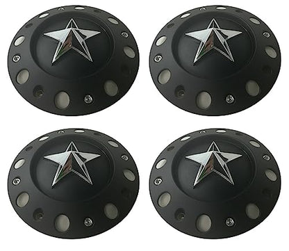 Wheel Center Cap KMC XD Series Rockstar Wheel Hub Cap 775L239B Dually Matte Blac