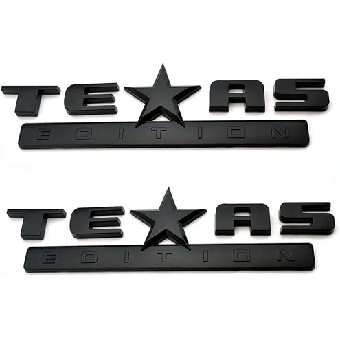 Set of 3 Texas Edition Side Tailgate Badge Emblem NamePlate for GMC Sierra Chevy