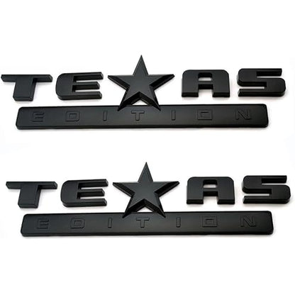 Set of 3 Texas Edition Side Tailgate Badge Emblem NamePlate for GMC Sierra Chevy