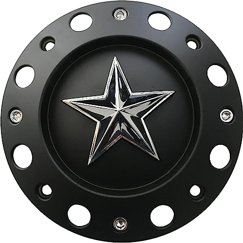 Wheel Hub Cap 1000775 Matte Black KMC XD Series Rockstar Wheel Center Cap 4PCS