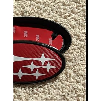 2PCS Front Grille + Rear Trunk Lid Emblem Nameplate for W-R-X 2015+ SB-02-R (Red