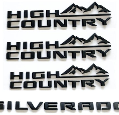 Set HD High Country Side Letter Emblem Badge Nameplate