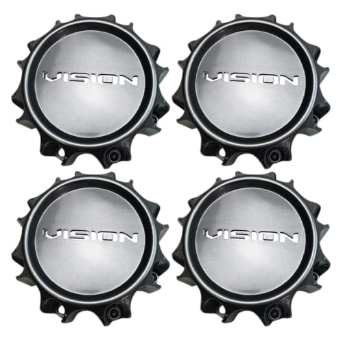 Wheel Center Hub Cap WORX By Ultra 8 Lug 30171765F-A Flat Type Matte Black 4Pcs
