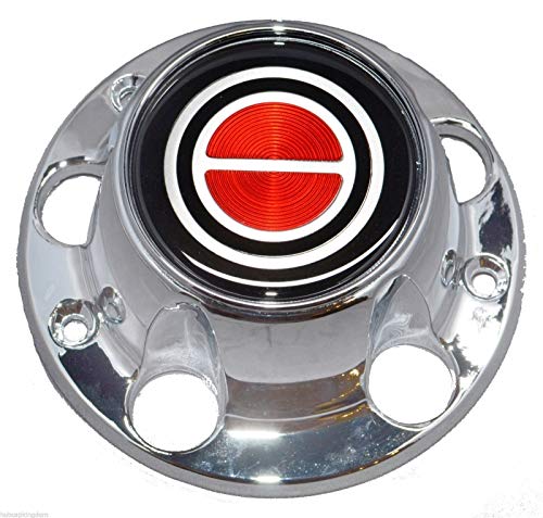 Gooogo Van Wheel Hub Center Cap Chrome RED Screws Compatible with 1980-1996 Bronco (1)