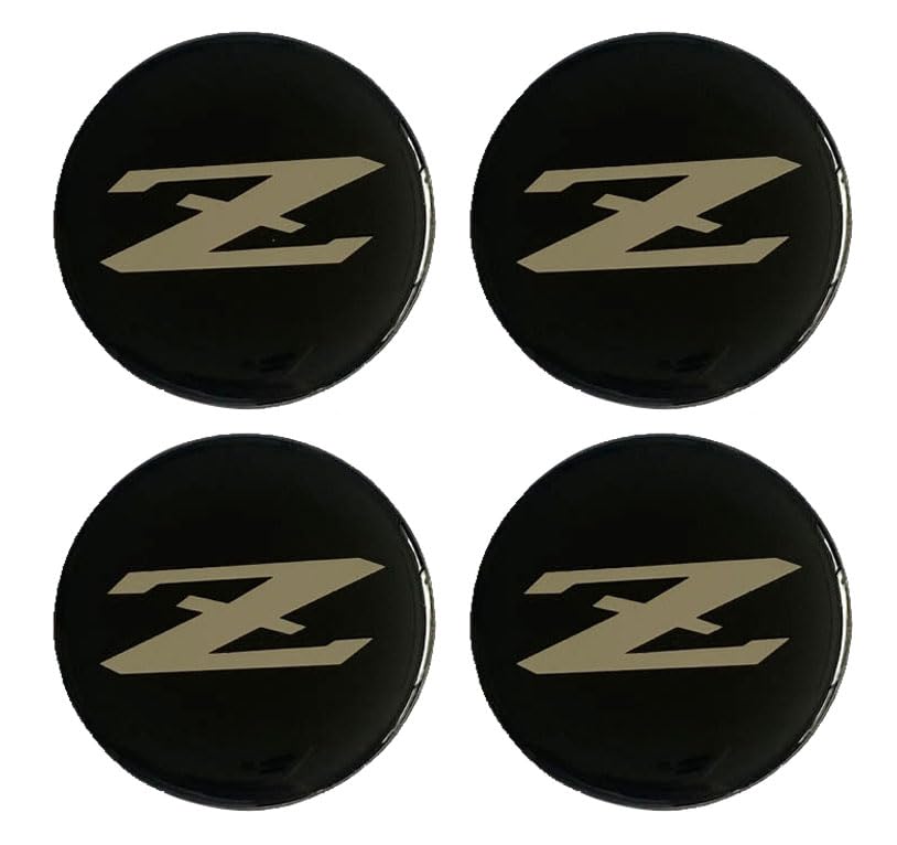 4X Wheel Center Hub Cap Stickers Emblem Decal (Not Vinyl) for Datsun Z 44mm/1.75" OZ44-BS