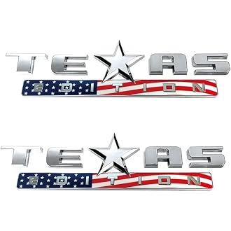 Set of 3 Texas Edition Side Tailgate Badge Emblem NamePlate for GMC Sierra Chevy