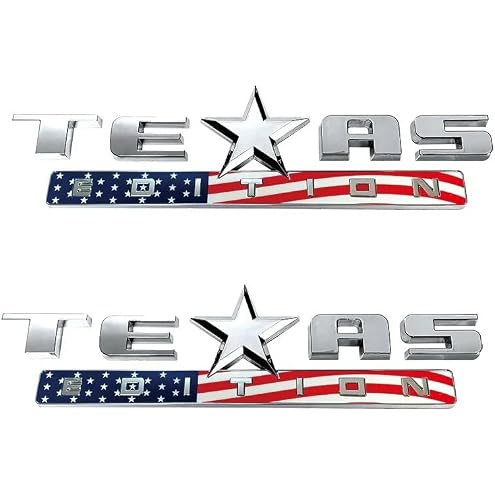 Set of 3 Texas Edition Side Tailgate Badge Emblem NamePlate for GMC Sierra Chevy