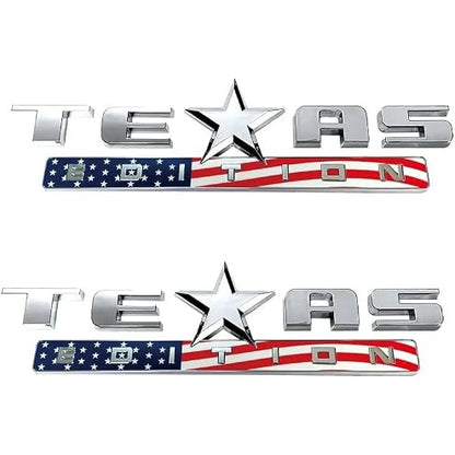 Set of 3 Texas Edition Side Tailgate Badge Emblem NamePlate for GMC Sierra Chevy