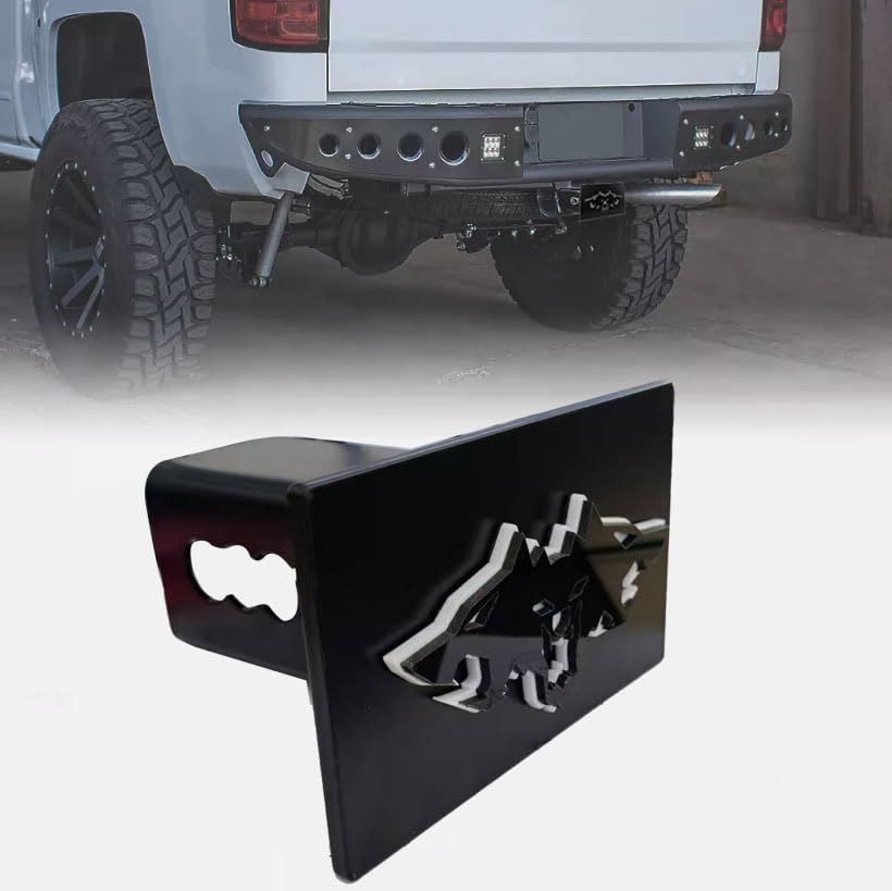 Metal Cyber Beast Trailer Hitch Cover for Cybertruck for 2'' Towing Rear Receiver Plug Cover SUV Pickup Trucks