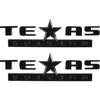 Set of 3 Texas Edition Side Tailgate Badge Emblem NamePlate for GMC Sierra Chevy
