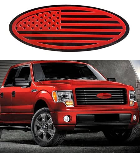WSHFJDVCM 1pc USA Flag Emblem Badge Nameplate for Ford 04-14 F150, 11-14 Edge, 11-16 Explorer, 06-11 Ranger, 07-14 Expedition
