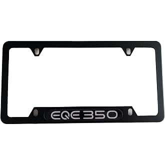 1pc Car 350Z License Plate Frame Cover Holder Porotector Black Stainless Steel