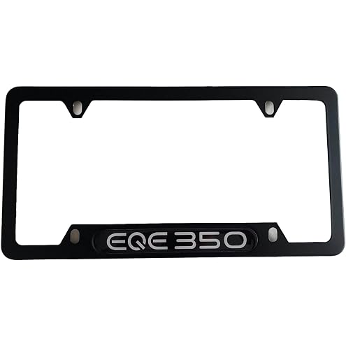 1pc Car 350Z License Plate Frame Cover Holder Porotector Black Stainless Steel