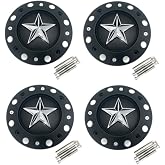 Wheel Hub Cap 1000775 Matte Black KMC XD Series Rockstar Wheel Center Cap 4PCS