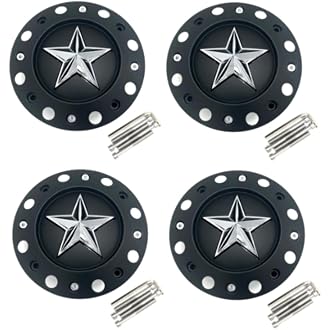 Wheel Hub Cap 1000775 Matte Black KMC XD Series Rockstar Wheel Center Cap 4PCS