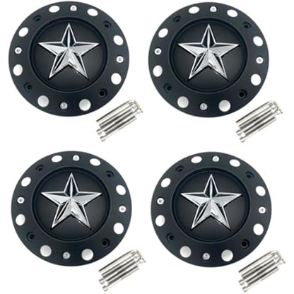 Wheel Hub Cap 1000775 Matte Black KMC XD Series Rockstar Wheel Center Cap 4PCS