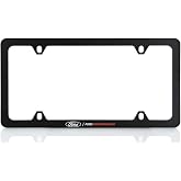 1pc Car 350Z License Plate Frame Cover Holder Porotector Black Stainless Steel