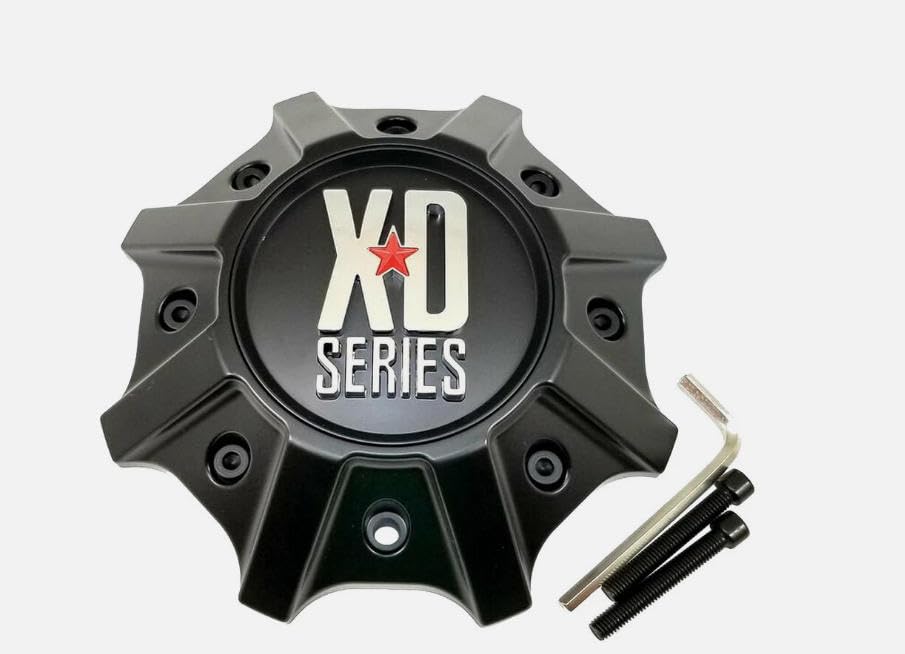 Wheel Center Cap, Fits XD Series Matte Black Hub Cap 5/6/8 Lug XD825 XD202 Screws, Model M-1015