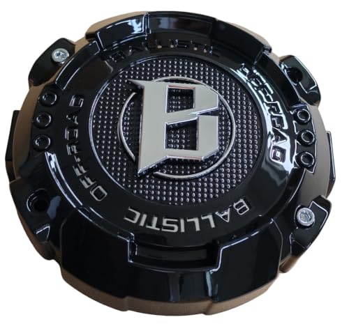 Gloss Black Wheel Center Cap Ballistic Off-Road 7-1/2" Diameter OR-NB-1 Hub Cap,1PC