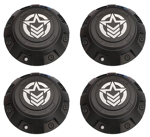 4Pcs Wheel Center Cap Hub Cover 1856L213 Matte Black Anthem Off Road 1856L213 A770-CAP