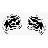 Set of 2 Custom Super Dinosaur Head Side Tailgate TRX Hell T-Rex Emblem Badges f