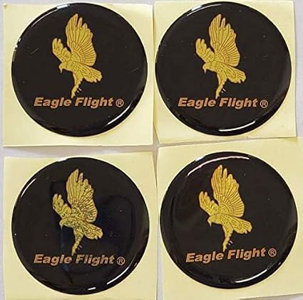 4pcs Eagle Flight Wheel Center Hub Cap Emblem Gold Sticker Decal 2" /53MM (Not T