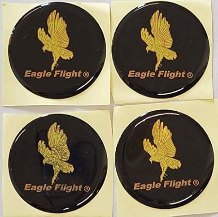 4pcs Eagle Flight Wheel Center Hub Cap Emblem Gold Sticker Decal 2" /53MM (Not T