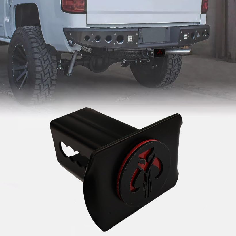 Metal Mythosaur Skull Trailer Hitch Cover for 2'' Towing Rear Receiver Plug Cover SUV Pickup Trucks