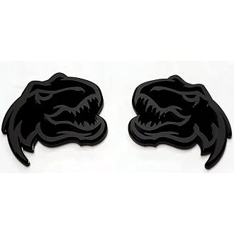Set of 2 Custom Super Dinosaur Head Side Tailgate TRX Hell T-Rex Emblem Badges f