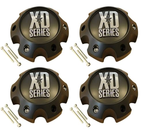 KMC XD Series 796 797 798 Matte Flat Black 6 Lug Wheel Rim Center Cap 1079L145 S708-06 ABS 4Pcs