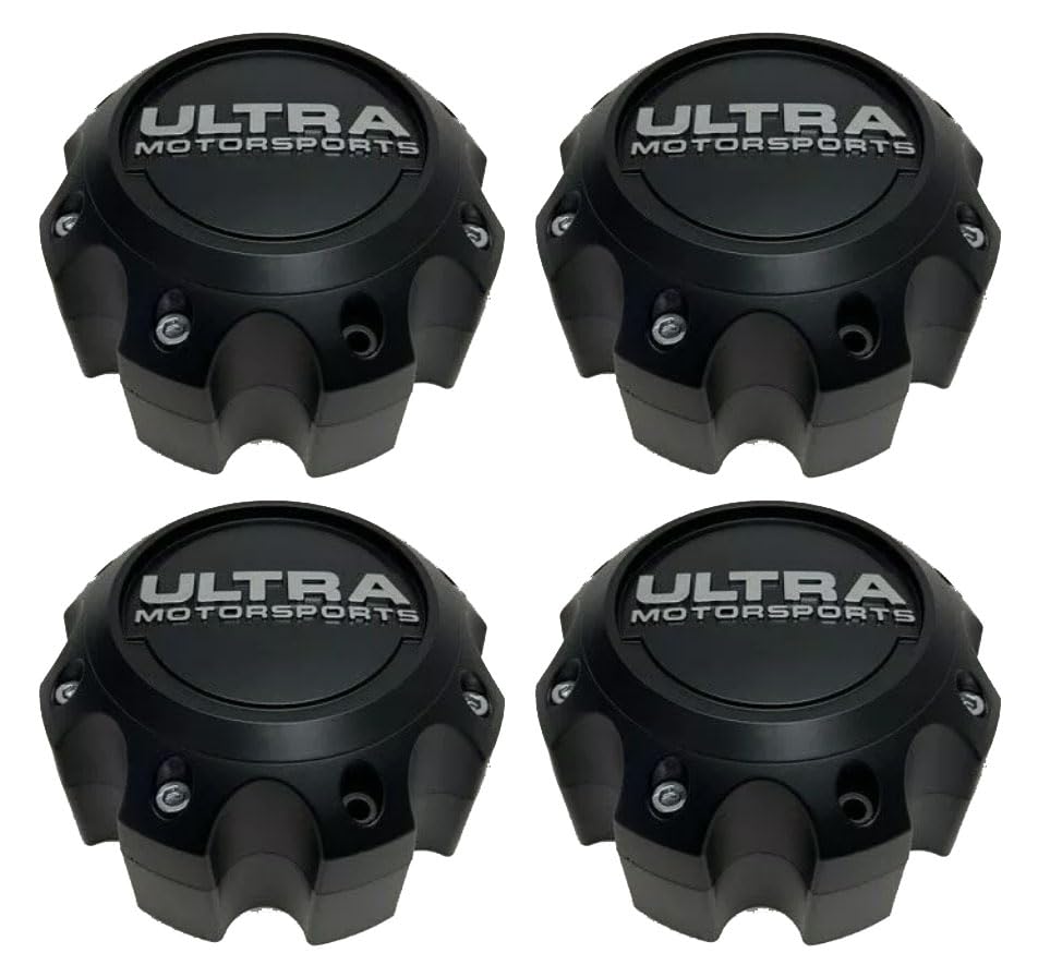 Ultra Motorsports Matte Black Center Cap Hub Cap with 2" Spacer 89-9780 89-9782 4PCS