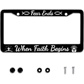 2pcs Car Palm Tree Tropical Life is Good at Beach License Plate Frame Cover Hold