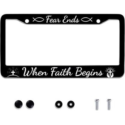 2pcs Car Palm Tree Tropical Life is Good at Beach License Plate Frame Cover Hold