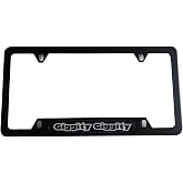 1pc Car 350Z License Plate Frame Cover Holder Porotector Black Stainless Steel