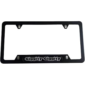 1pc Car 350Z License Plate Frame Cover Holder Porotector Black Stainless Steel