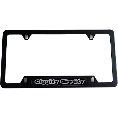 1pc Car 350Z License Plate Frame Cover Holder Porotector Black Stainless Steel