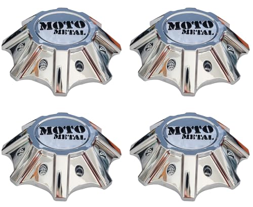 Chrome Moto Custom Wheel Center Cap T142L215-H48 Moto Metal Hub Cap MO986/988 4PCS