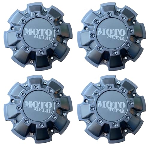 4PCS Grey Wheel Center Cap M793GRAY Hub Cap for Moto Metal Rim MO962 w Screws