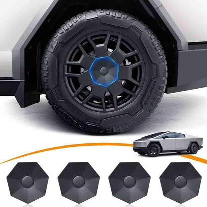 4PCS Black Wheel Center Cap Hub Cap Cover for Tesla CyberTruck