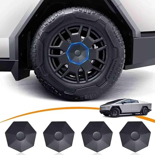 4PCS Black Wheel Center Cap Hub Cap Cover for Tesla CyberTruck